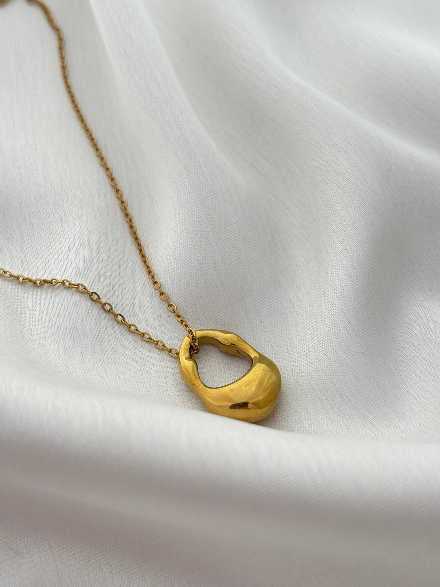 Gold Abstract Organic Necklace