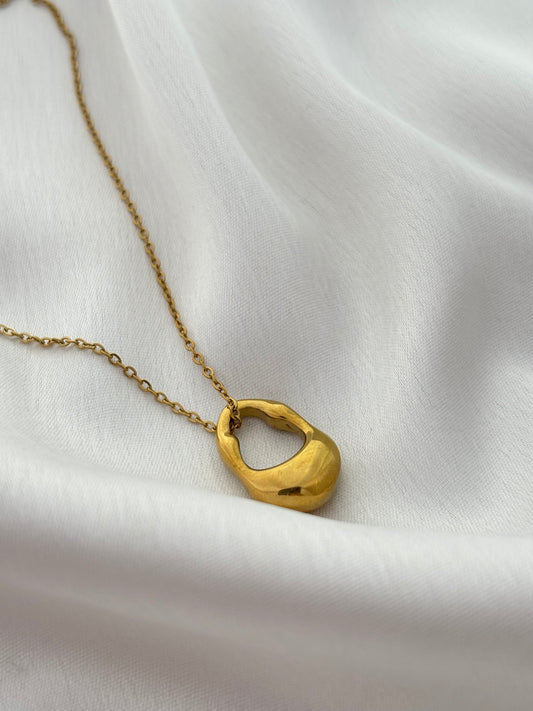Gold Abstract Organic Necklace