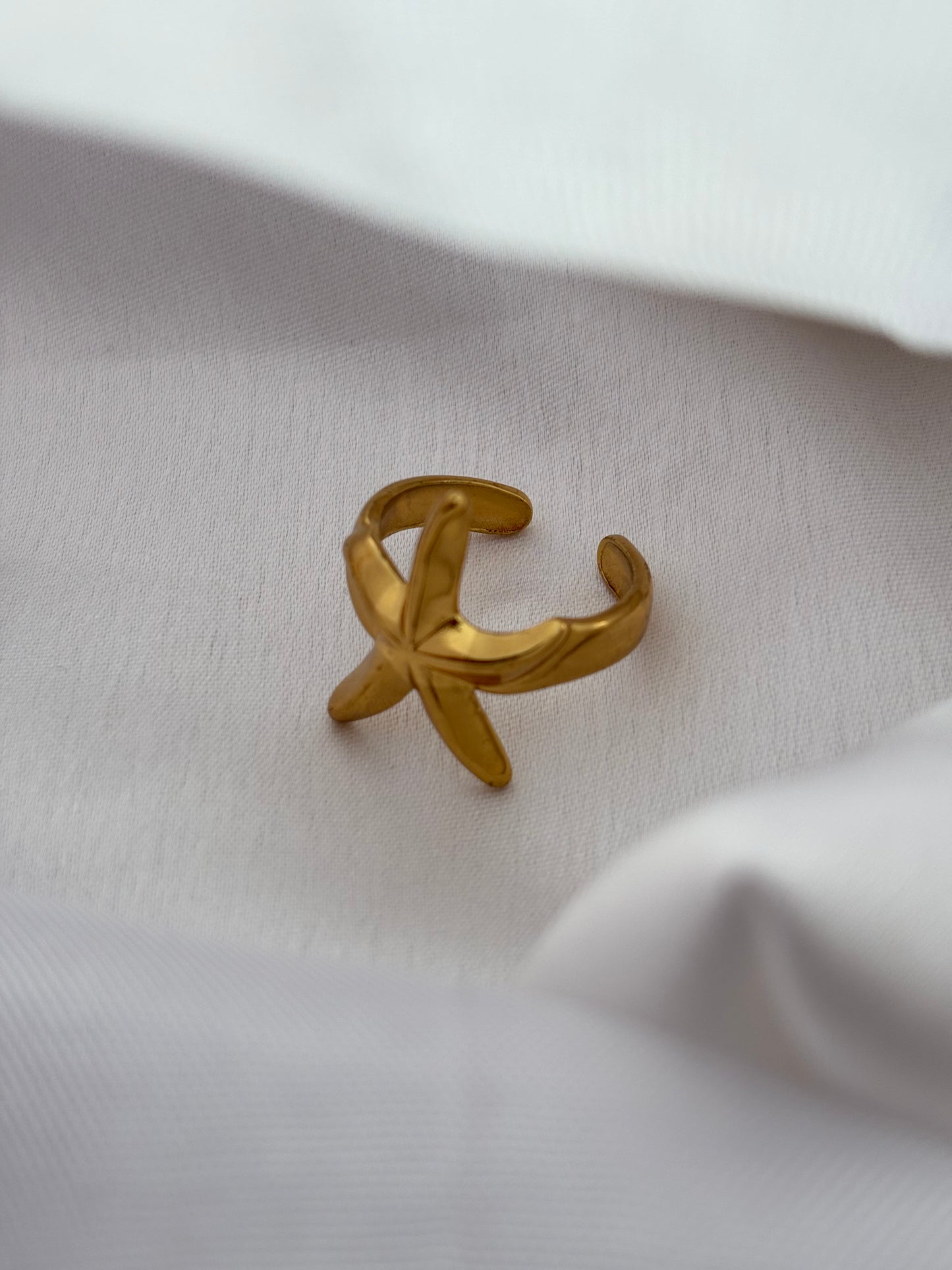 Gold Starfish Statement Ring