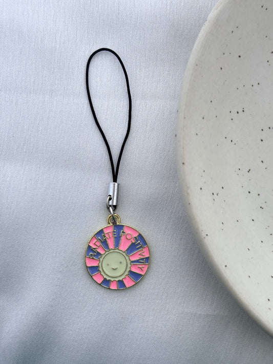 Radiate Positivity Sun Phone Charm