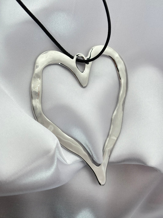 Electroplated Silver Heart Cord