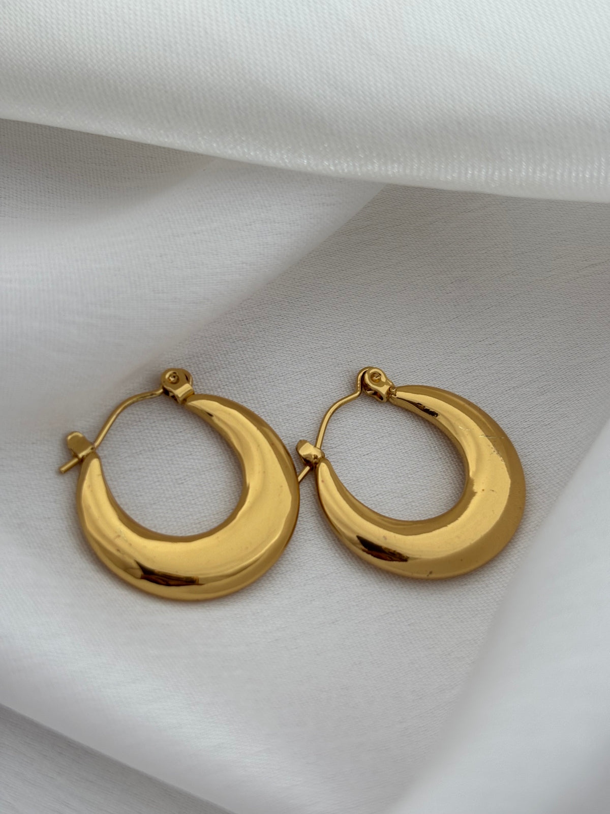 Chunky Gold Anti Tarnish Hoops