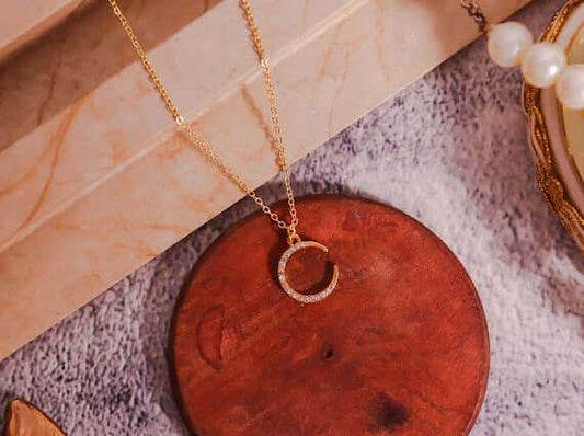 Anti Tarnish Moon Necklace