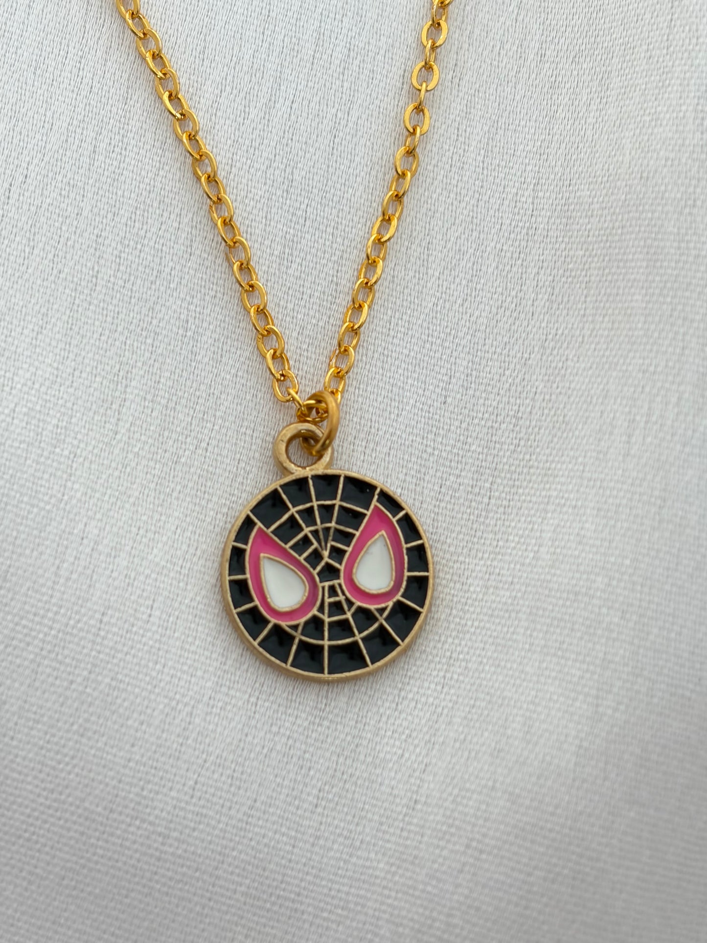 Spider-Gwen Enamel Pendant Necklace