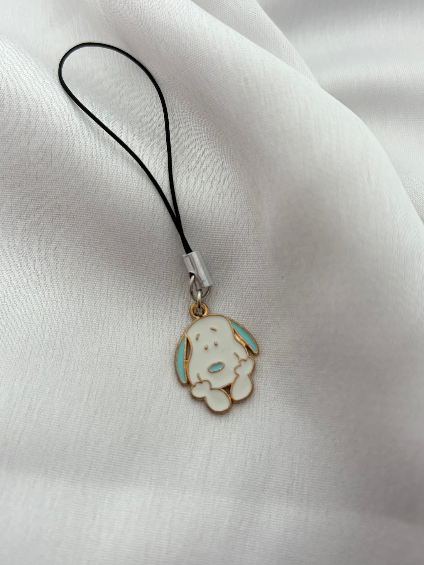 White Dog Phone Charm