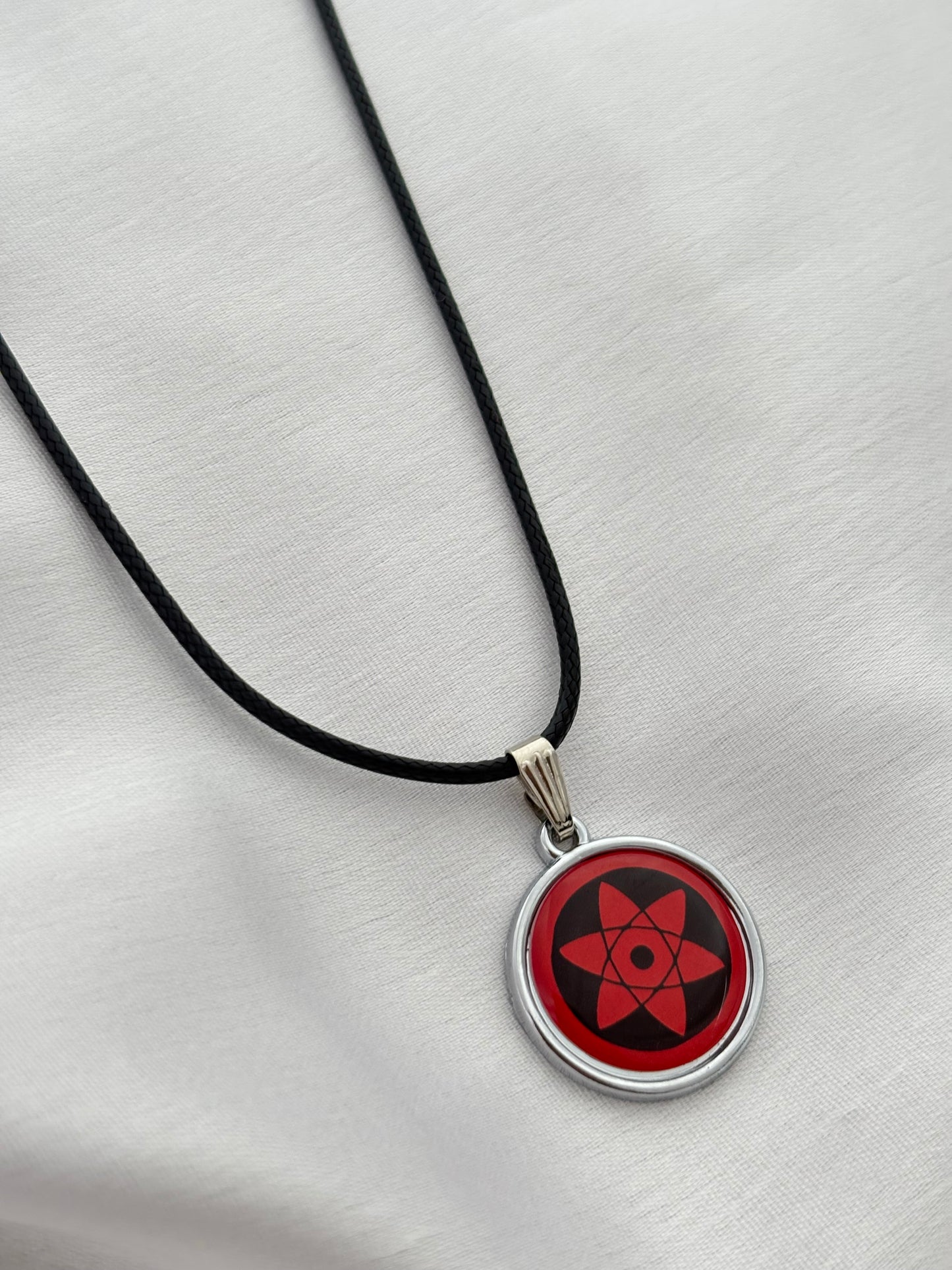 Sasuke's Mangekyou Sharingan Pendant Cord Necklace