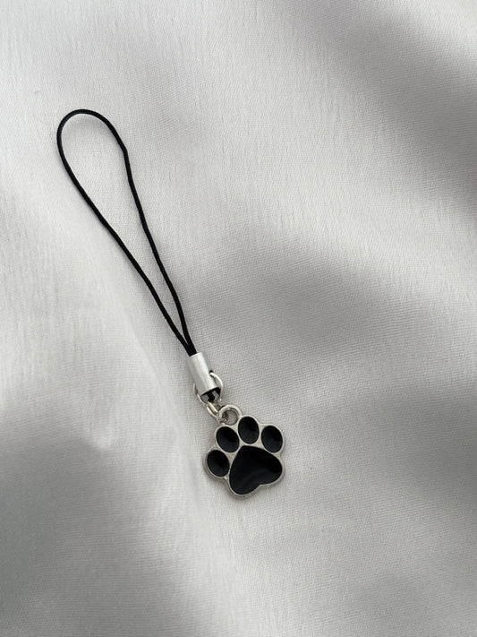 Black Paw Print Charm