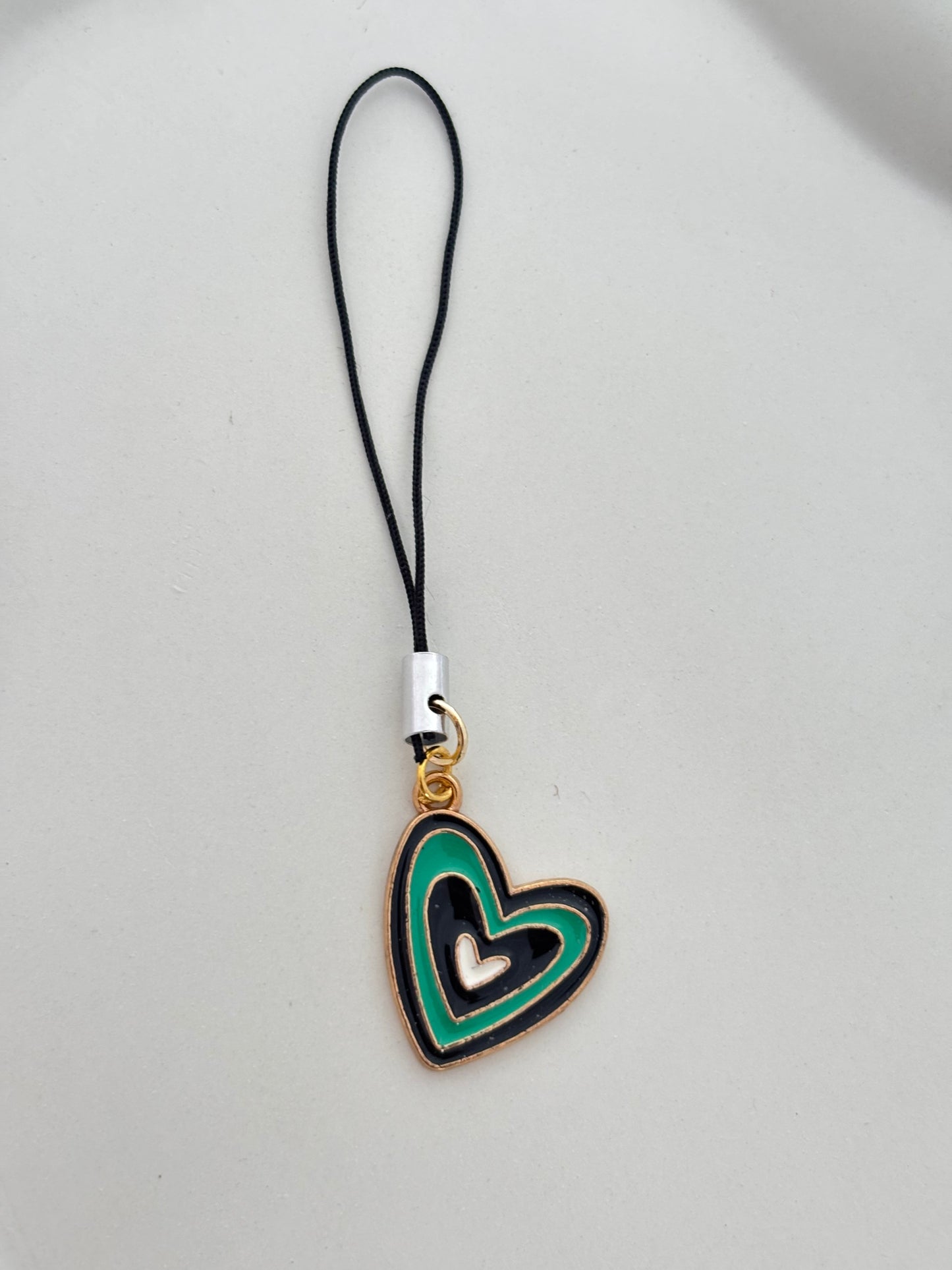 Mint Green Heart Charm for Phone and Keychain