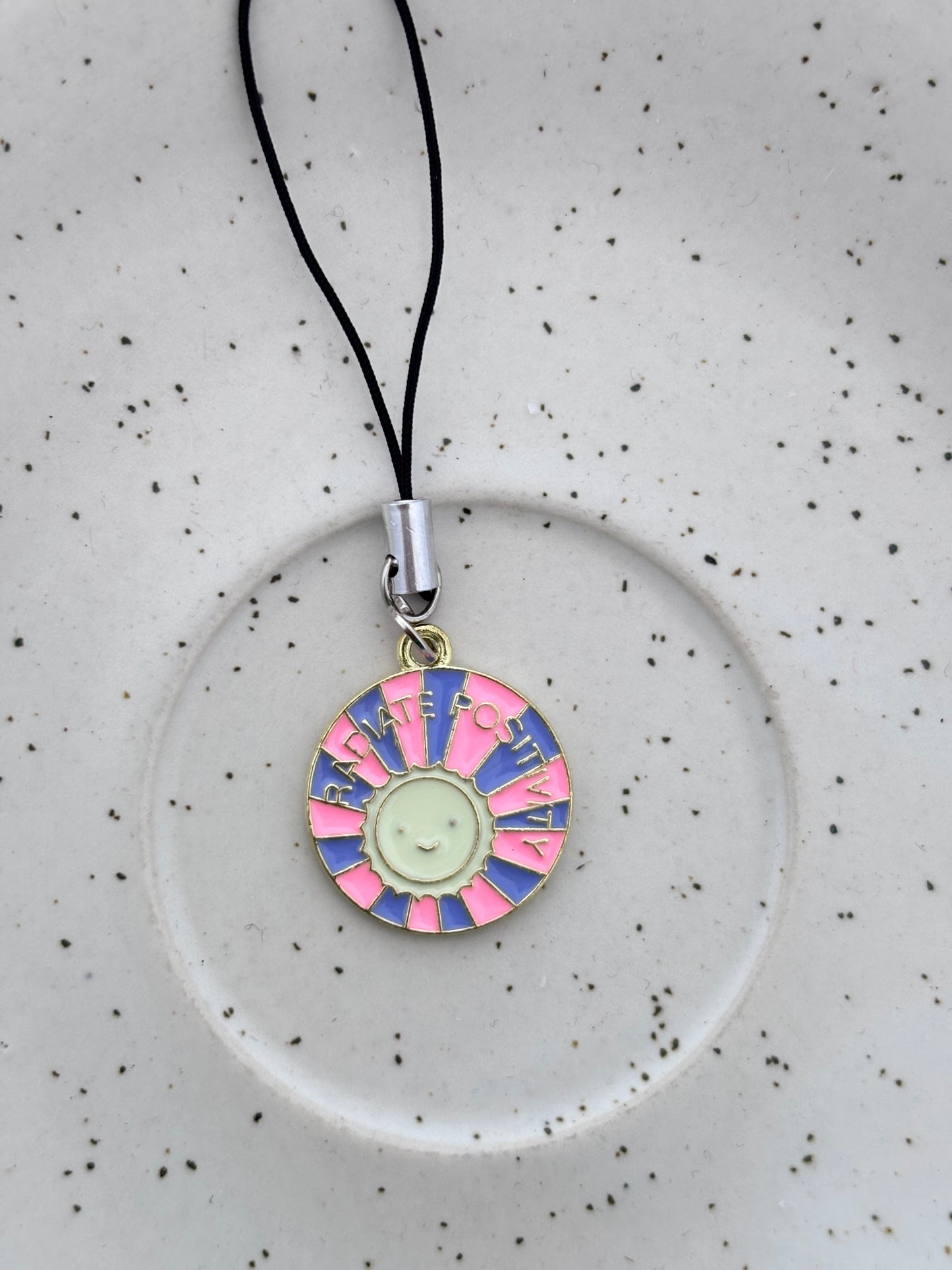 Radiate Positivity Sun Phone Charm
