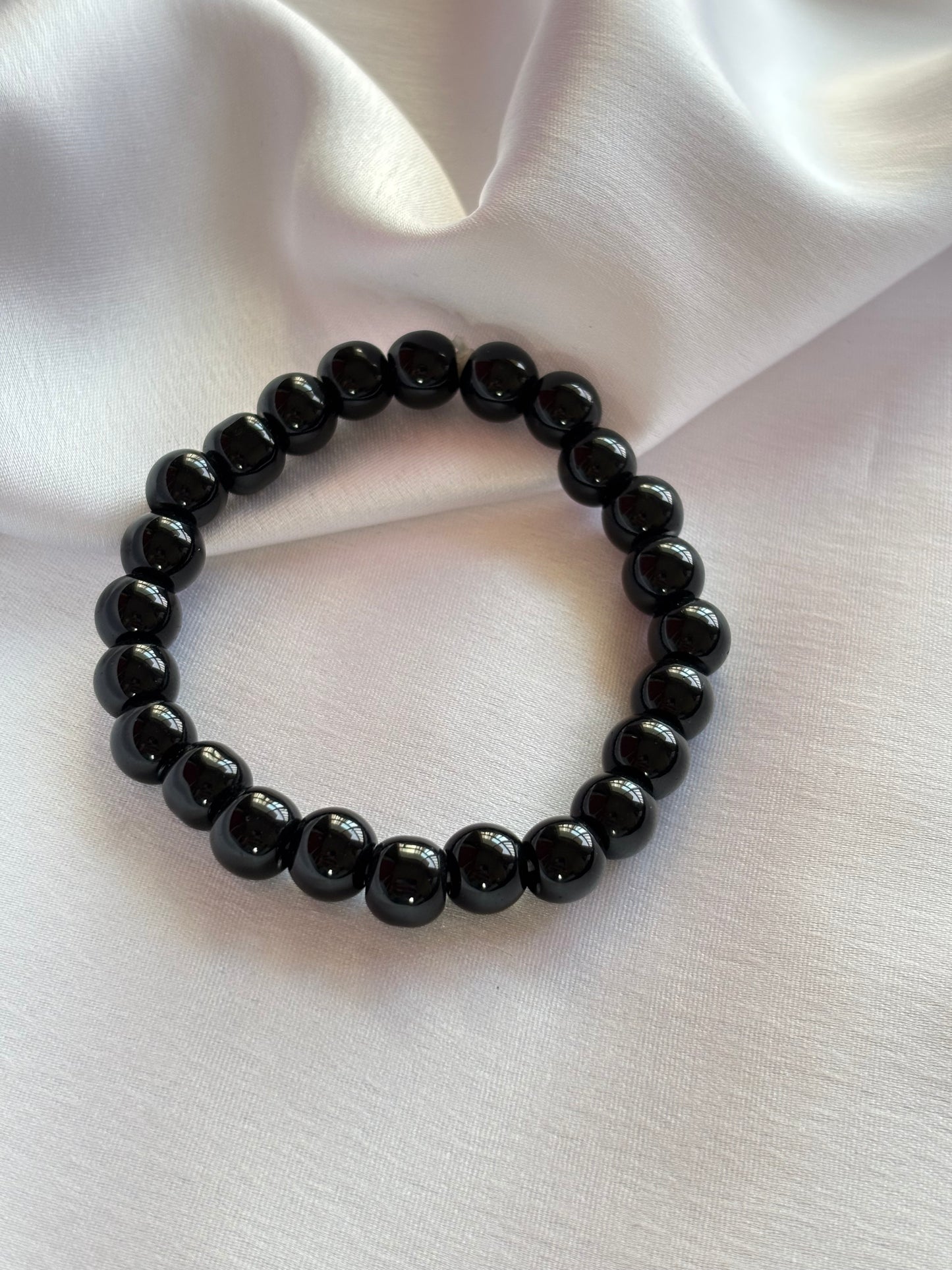 Black & Red Crystal Bead Bracelet