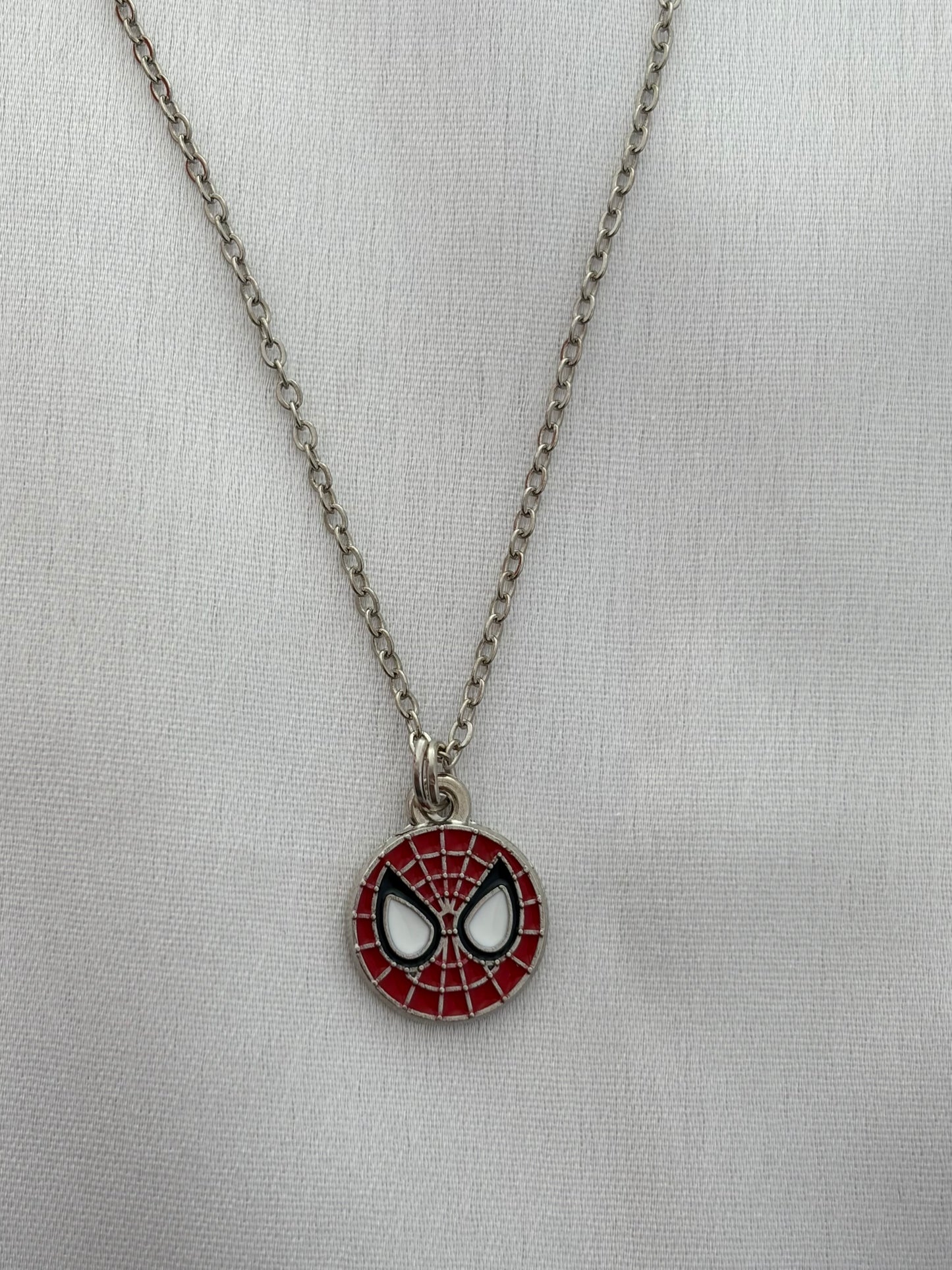 Silver Spider-Man Pendant Necklace