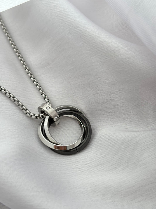 Dual-Core Pendant Necklace for Men!