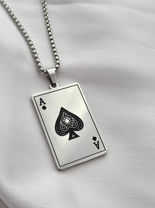 Ace of Spades Pendant Necklace For Men