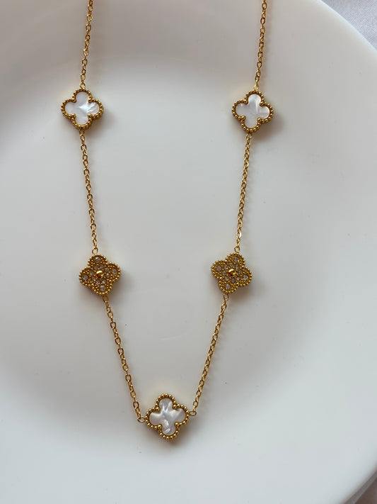Pearl Clover Anti Tarnish Necklace