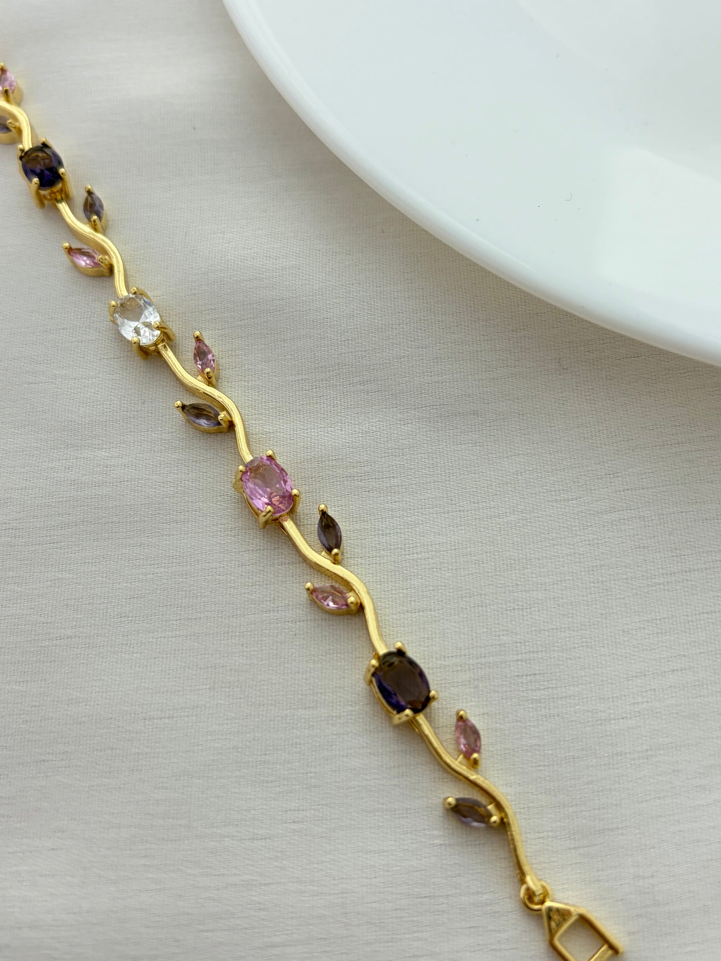 Floral Vine Crystal Bracelet