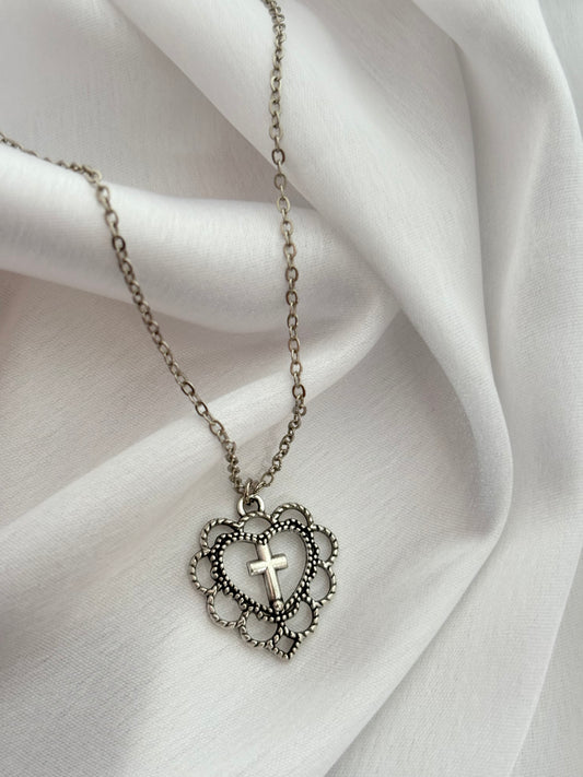 Cross Heart Necklace