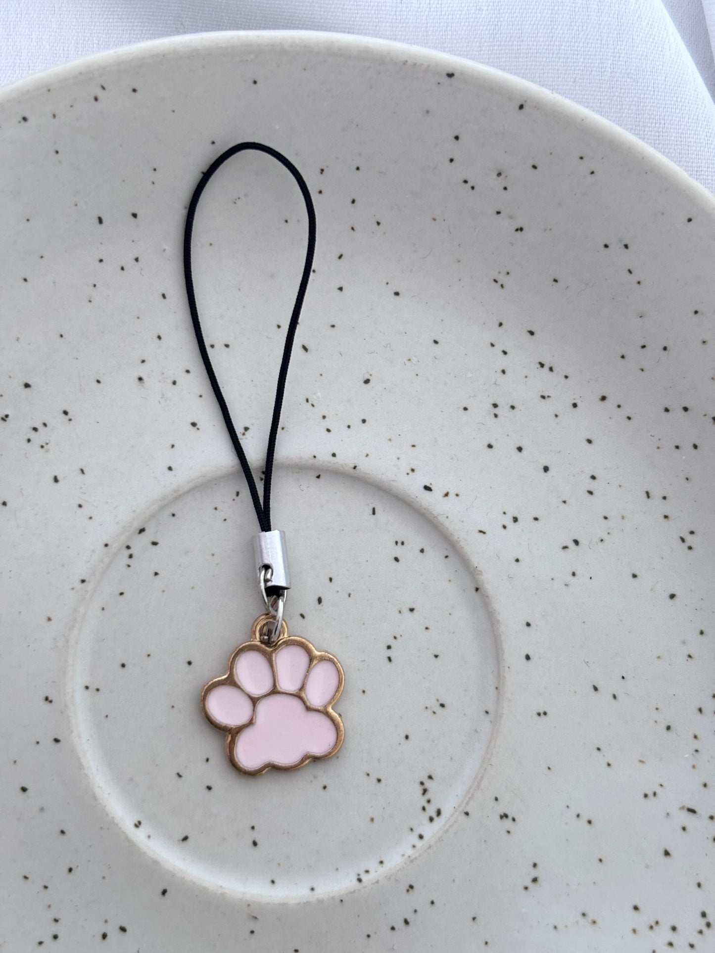 Pink Paw Print Phone Charm