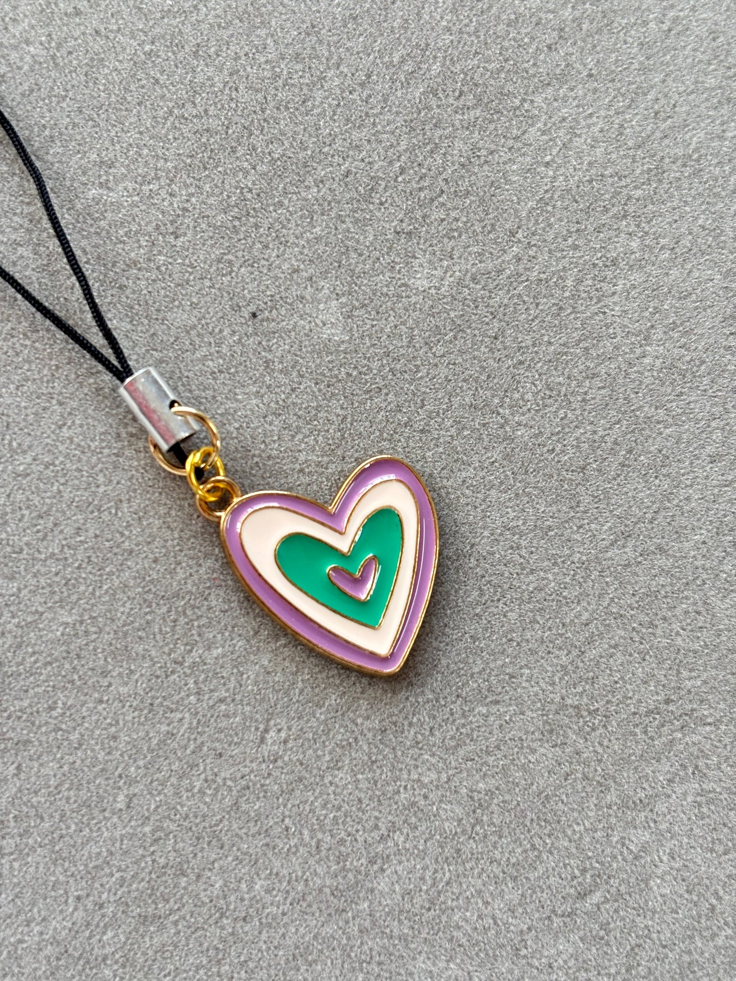 Lavender Heart Phone Charm