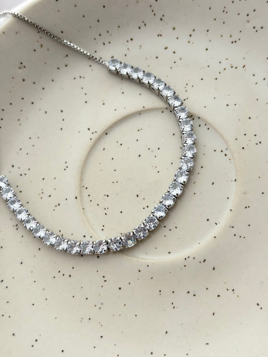 Silver CZ Tennis Bracelet