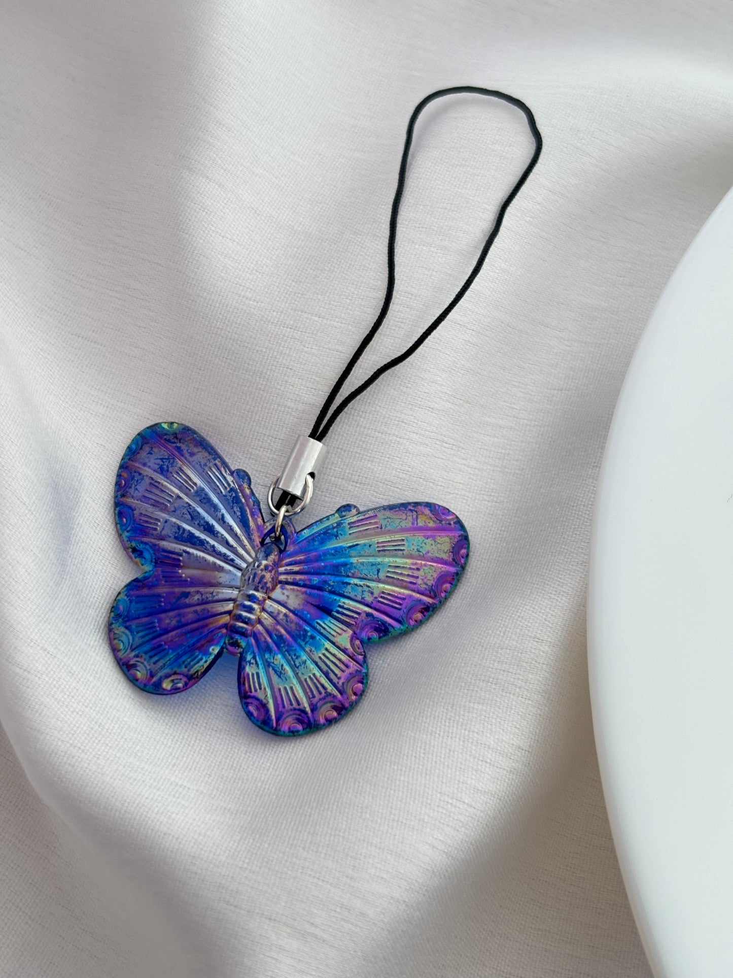 Blue Holographic Butterfly Charm 🦋