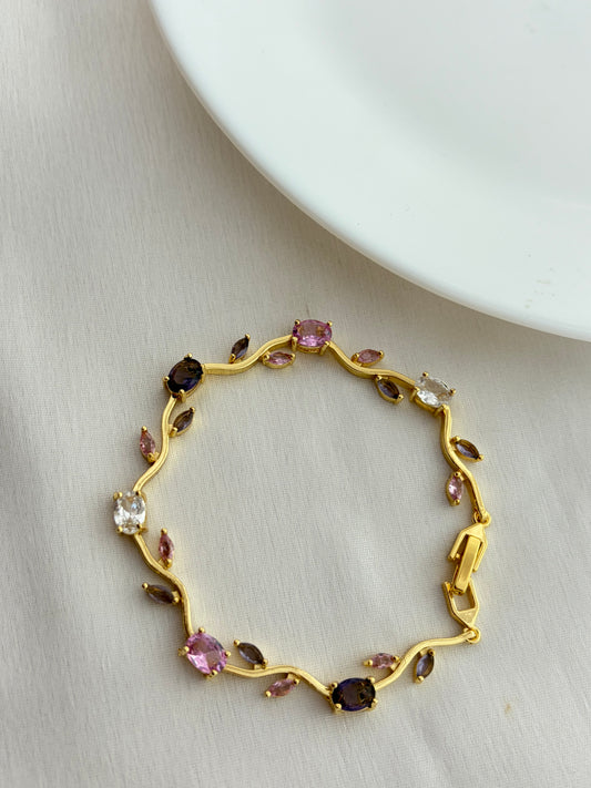 Floral Vine Crystal Bracelet