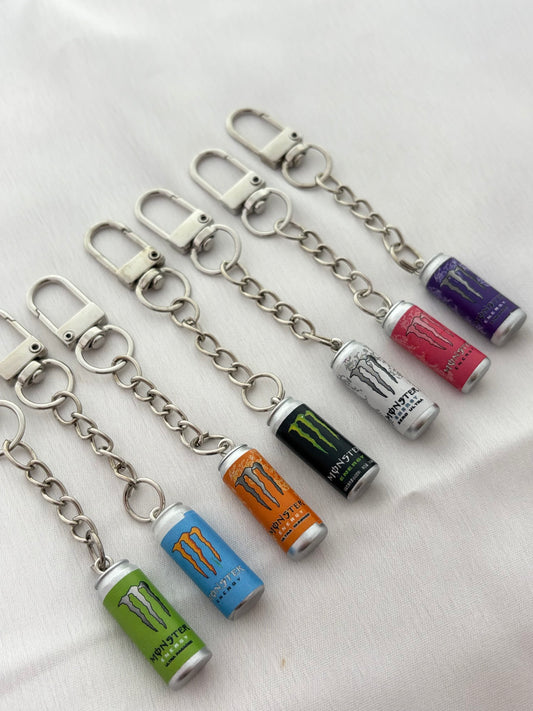 Miniature Monster Energy Can Keychains