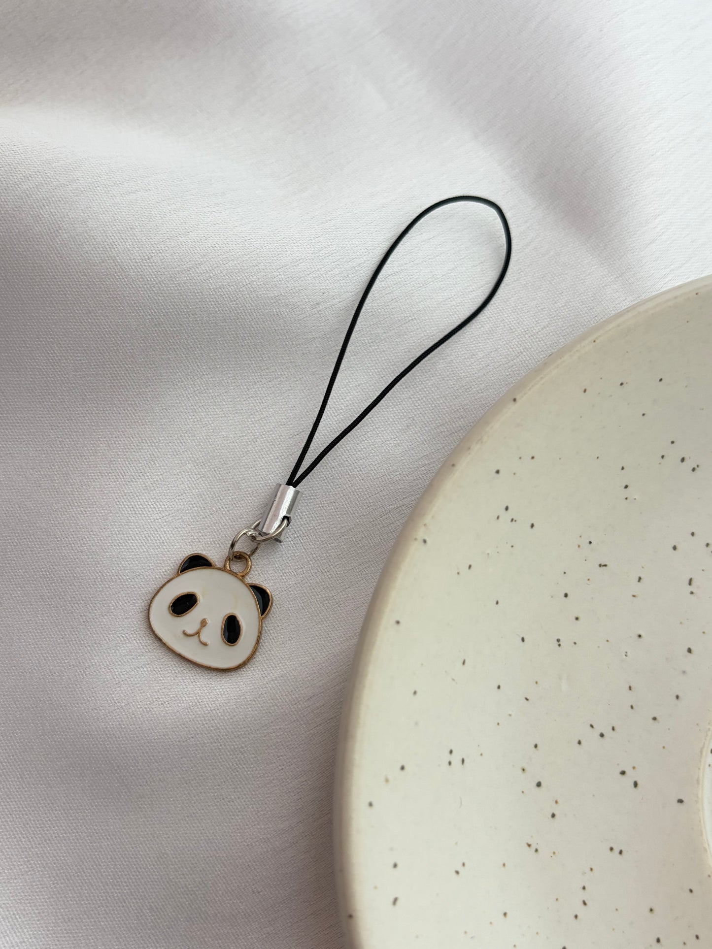 Cute Panda Face Phone Charm