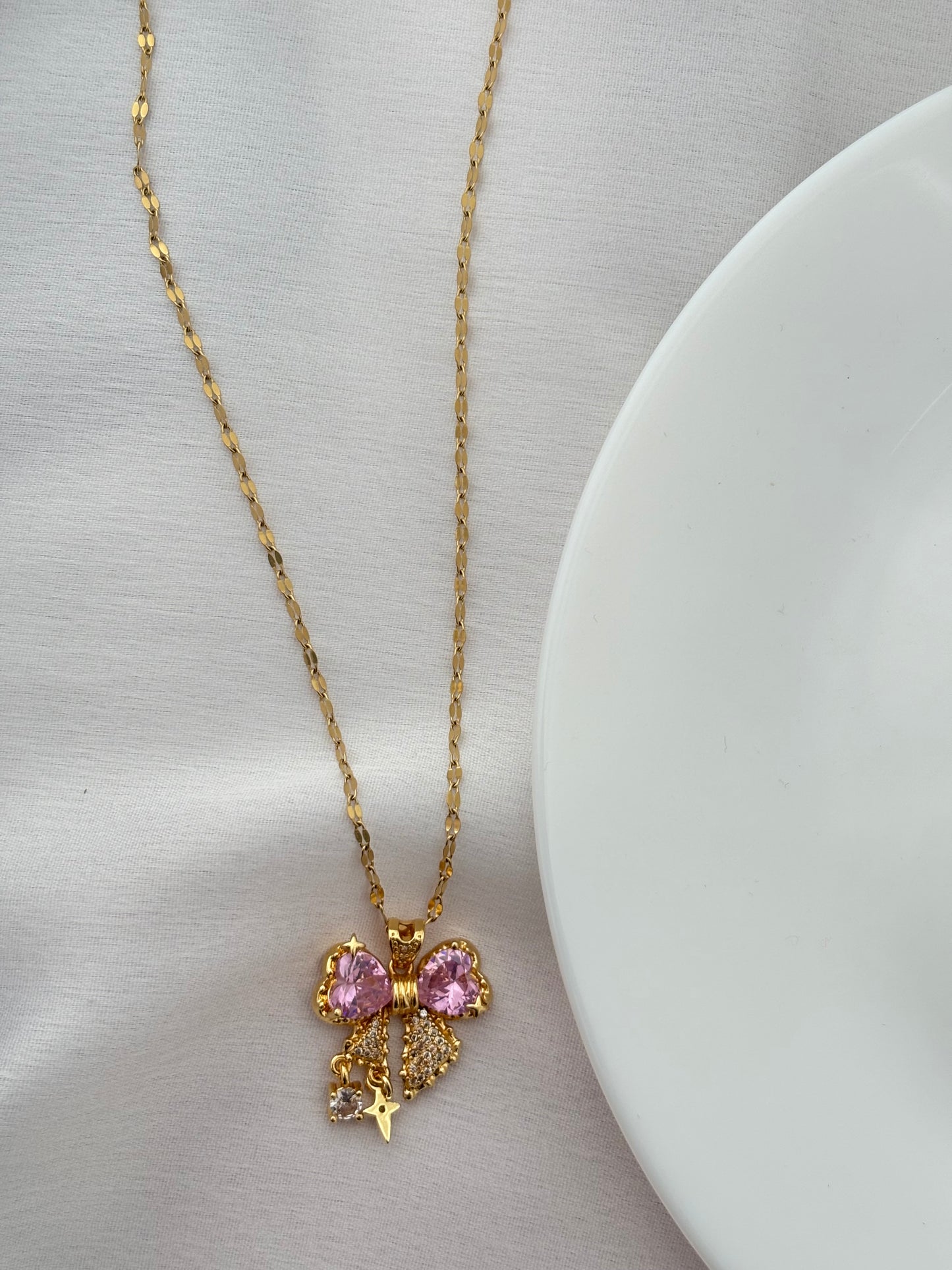 Anti-Tarnish Bow Necklace