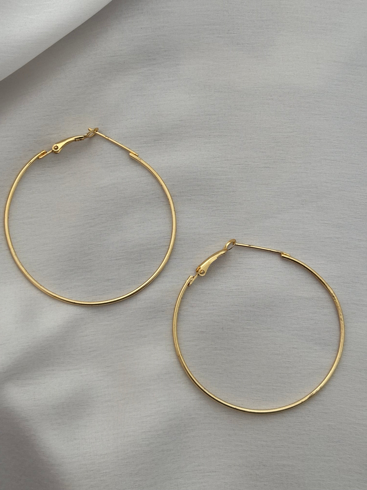 Classic Gold Thin Hoop Earrings