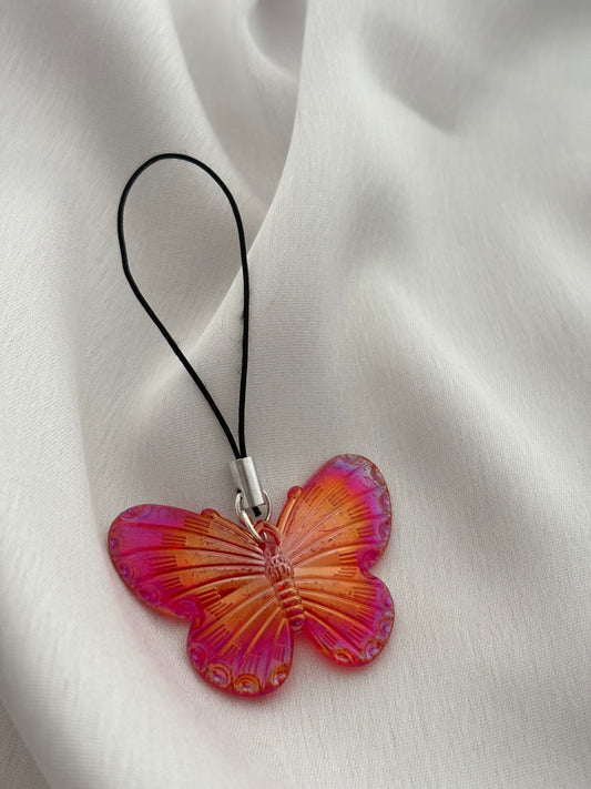 Iridescent Butterfly Phone Charm