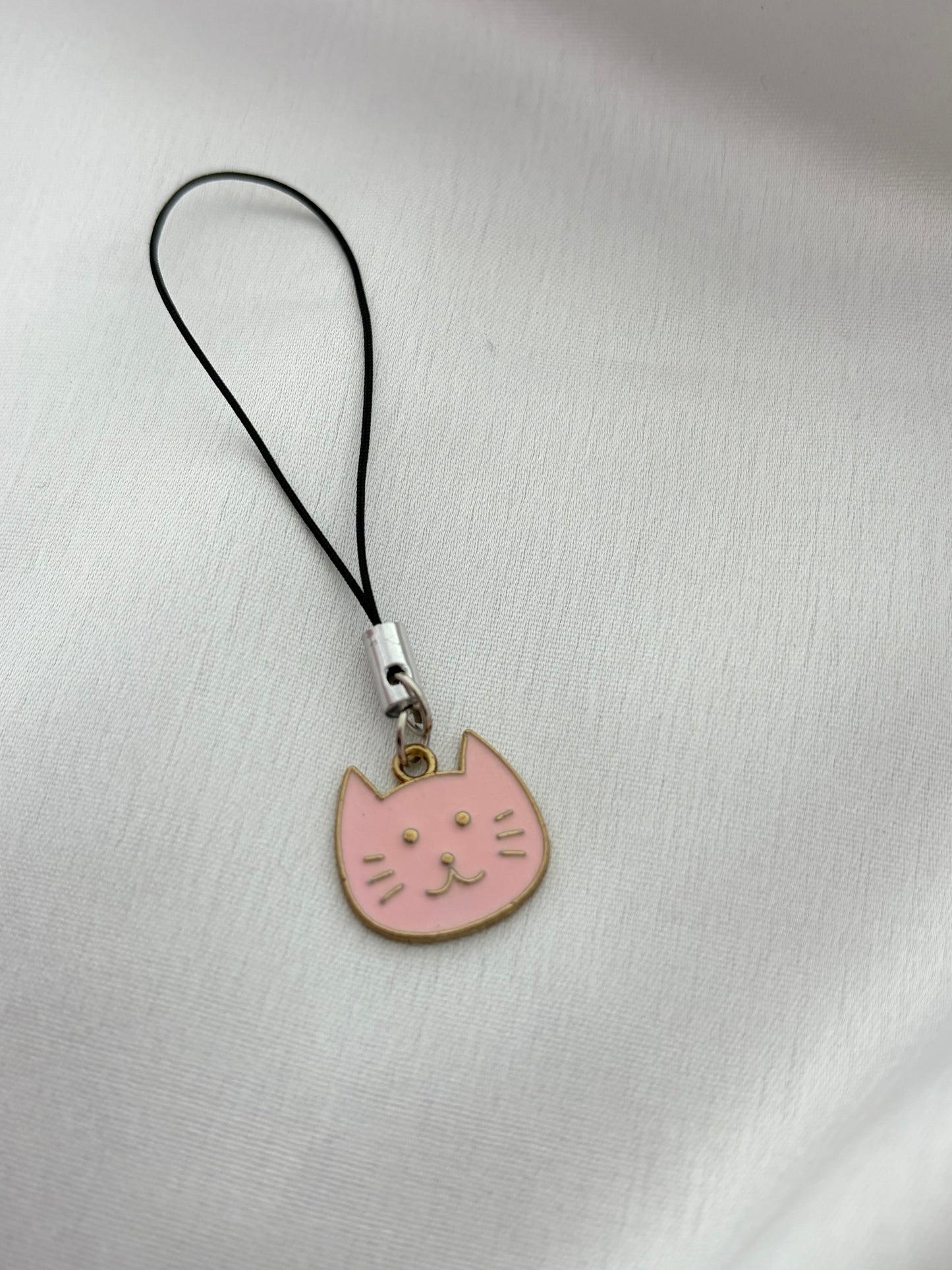 Soft Pink Cat Phone Charm