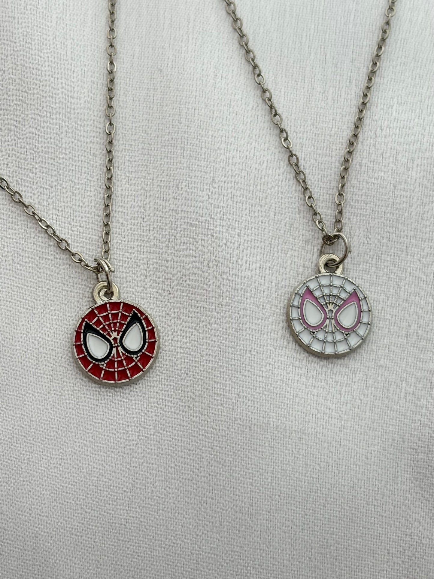 Spider-Man & Spider-Gwen Matching Couple Necklaces