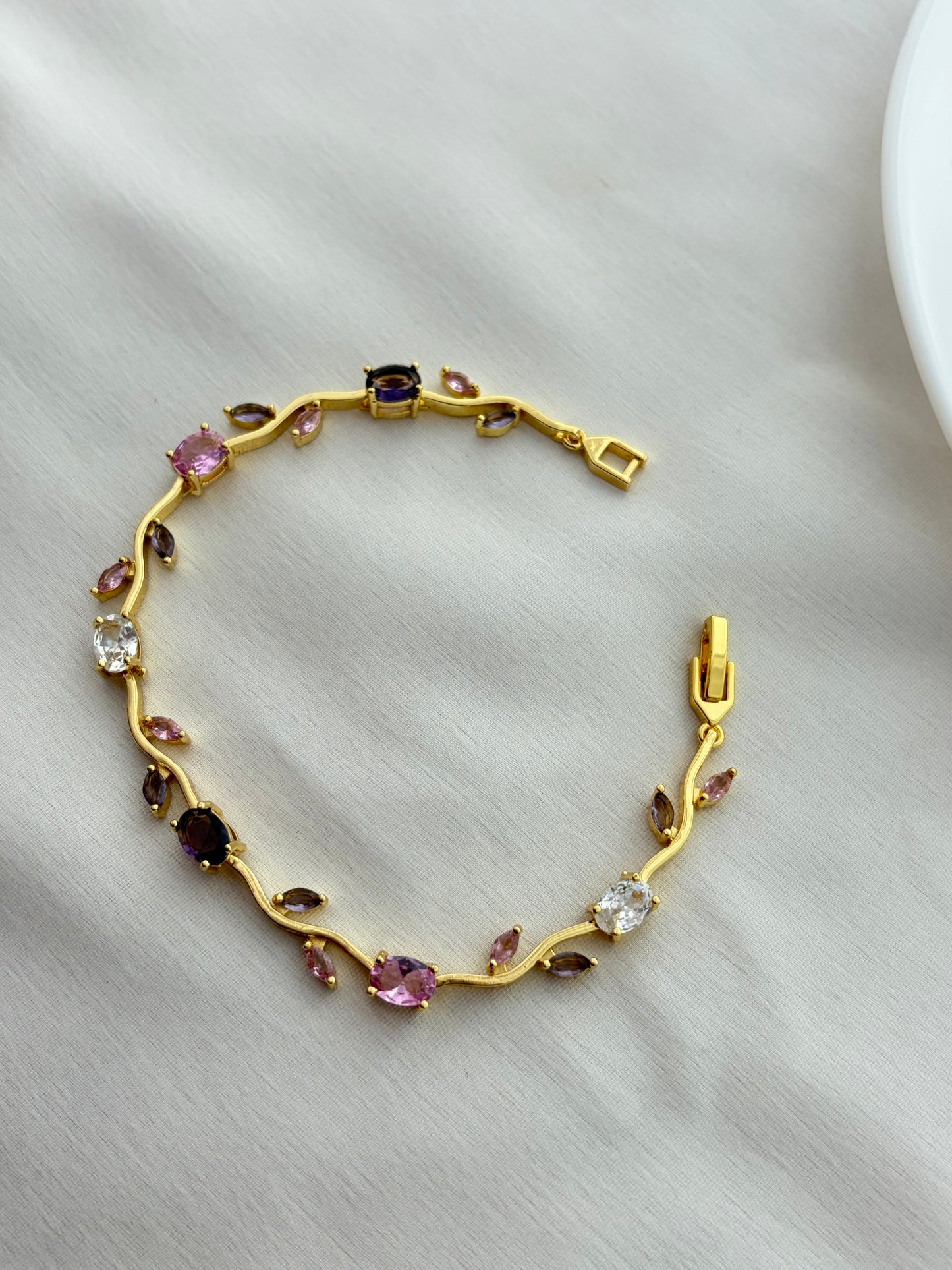 Floral Vine Crystal Bracelet