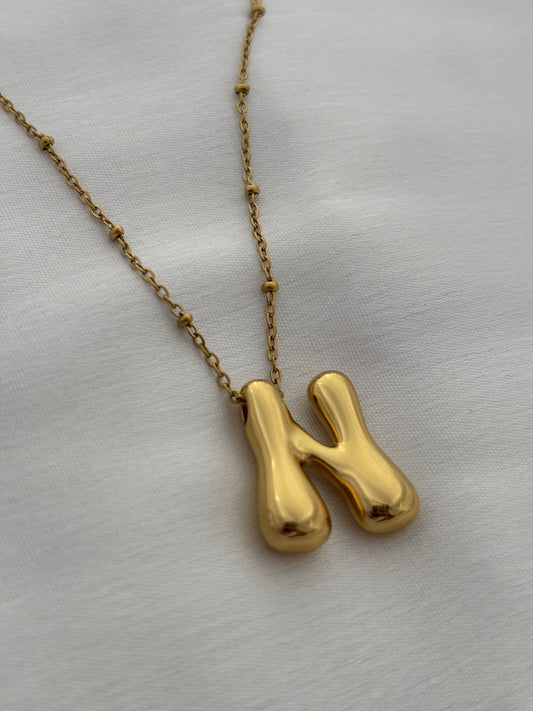 Chunky “N” initial letter Necklace