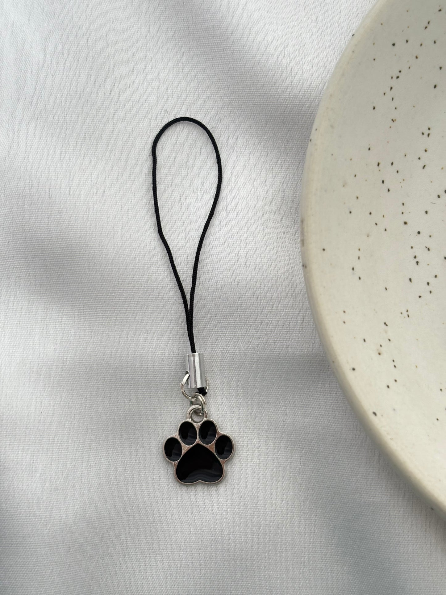 Black Paw Print Charm