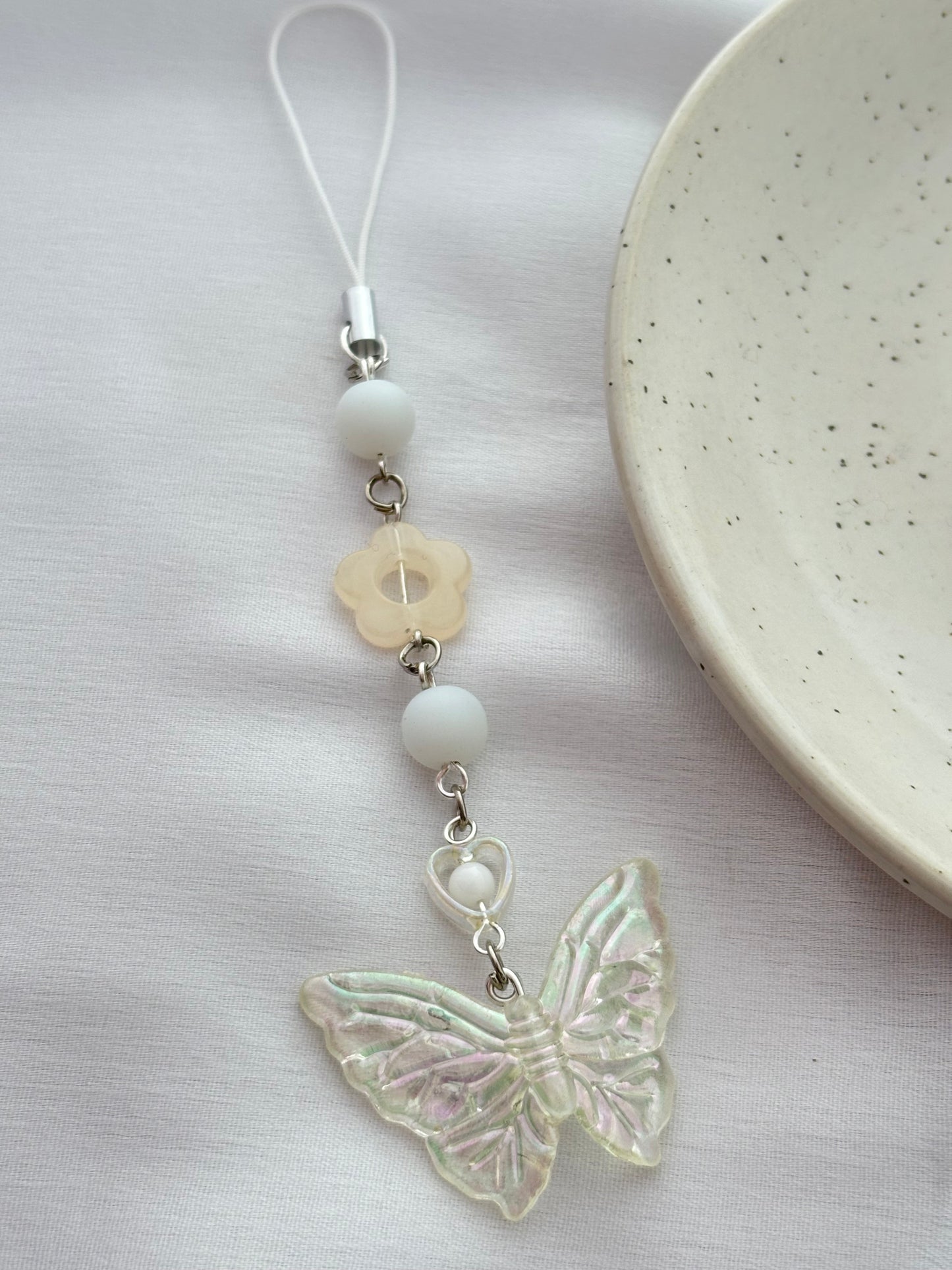 Butterfly & Flower Phone Charm