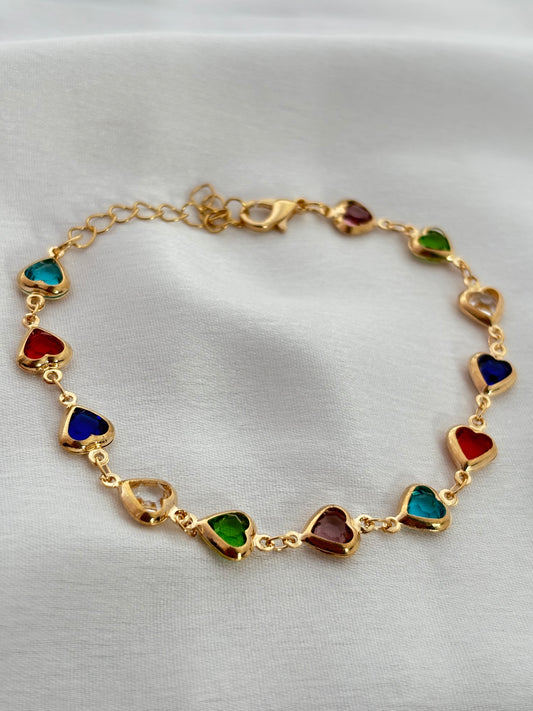 Tinted Whispers 18k gold plated Bracelet