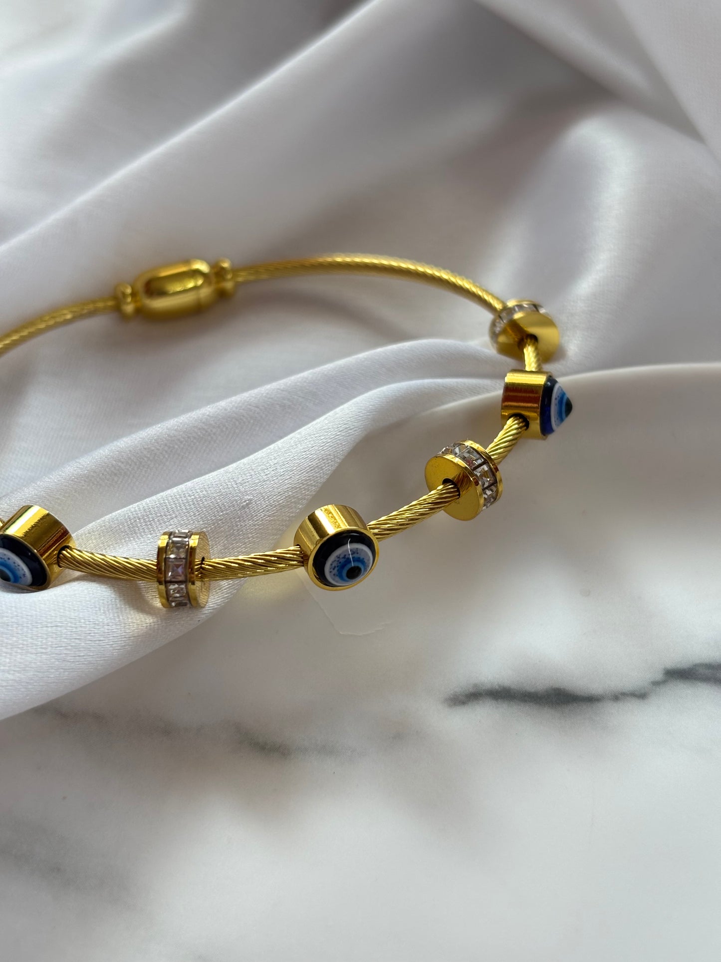 Anti Tarnish Evil Eye Bracelet
