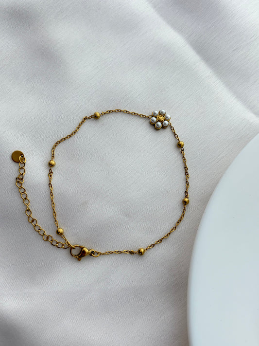Pearl Flower Anklet