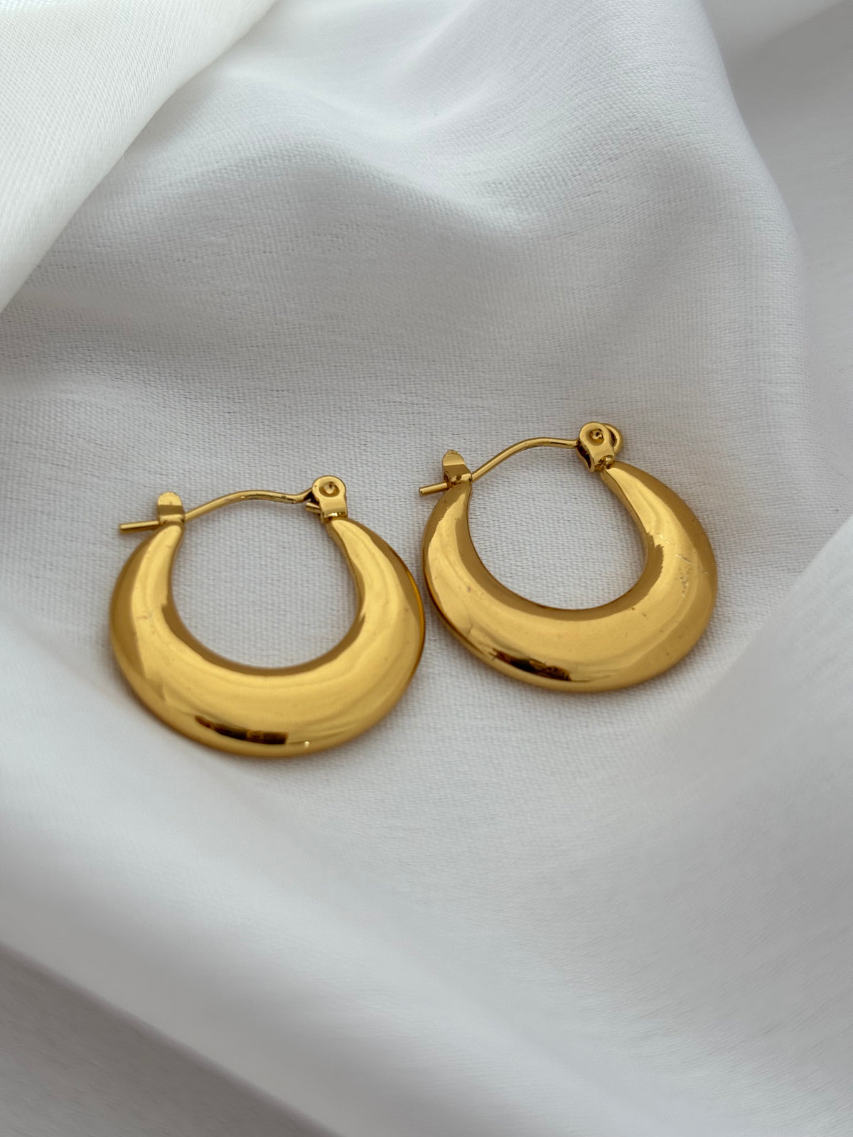 Chunky Gold Anti Tarnish Hoops