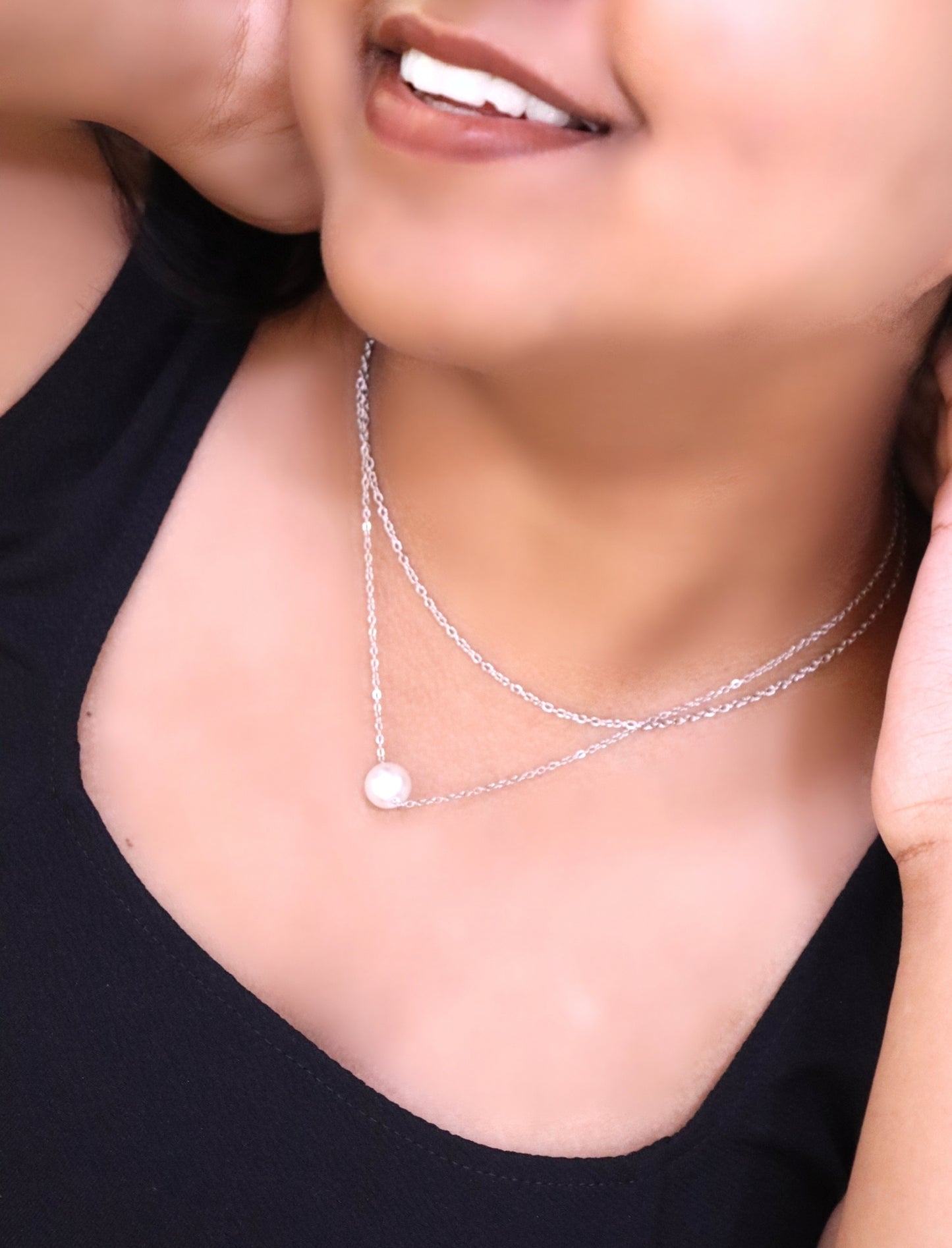 Double Layered Pearl Necklace ✨