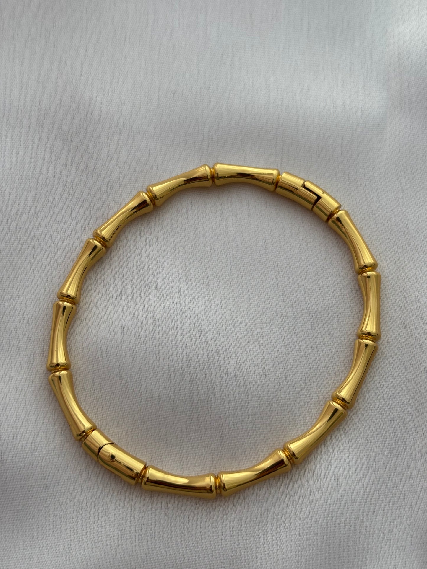 Gold Bamboo and Multi-Color Heart Bracelet Stack