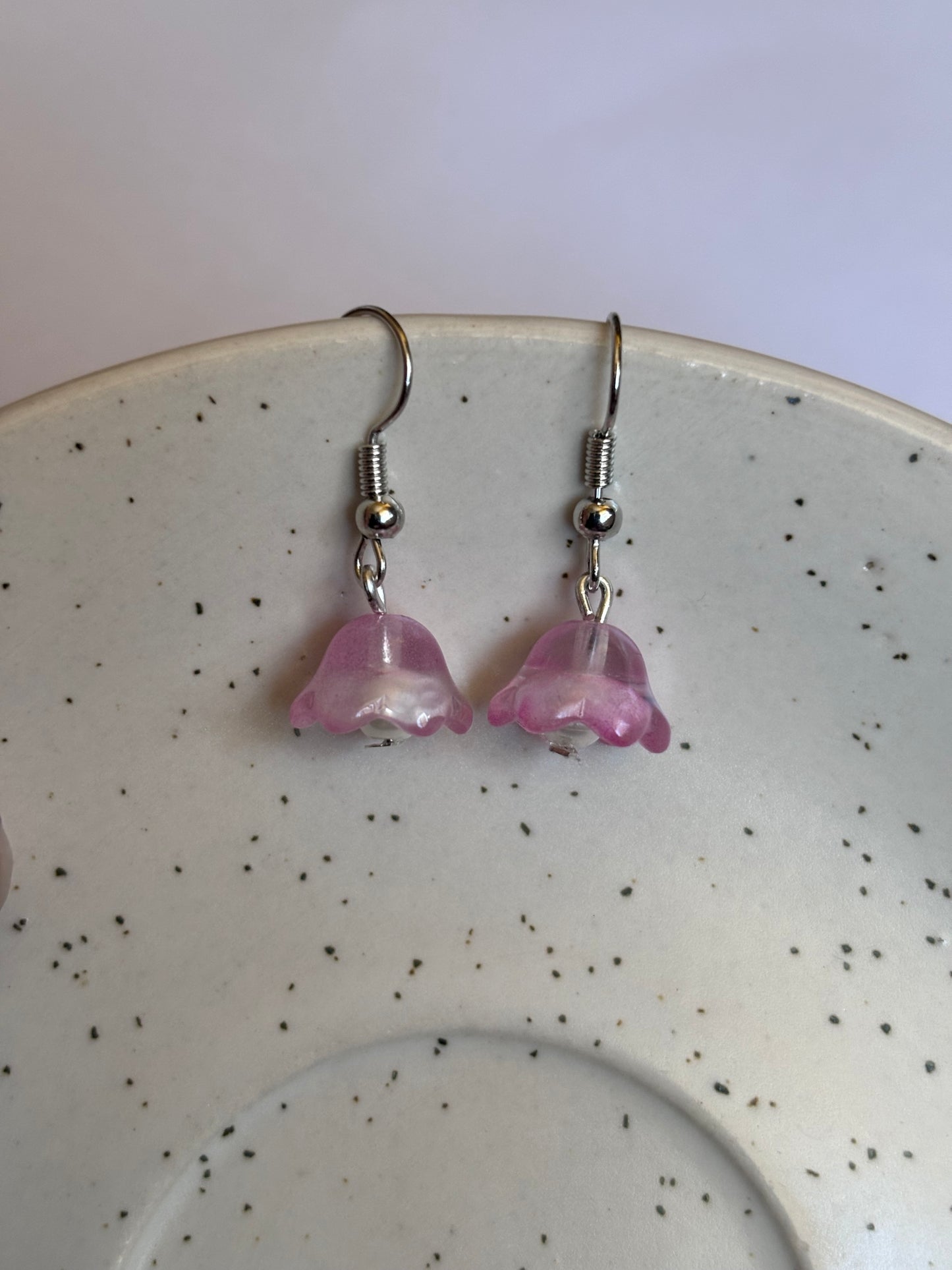 Pink flower Earrings