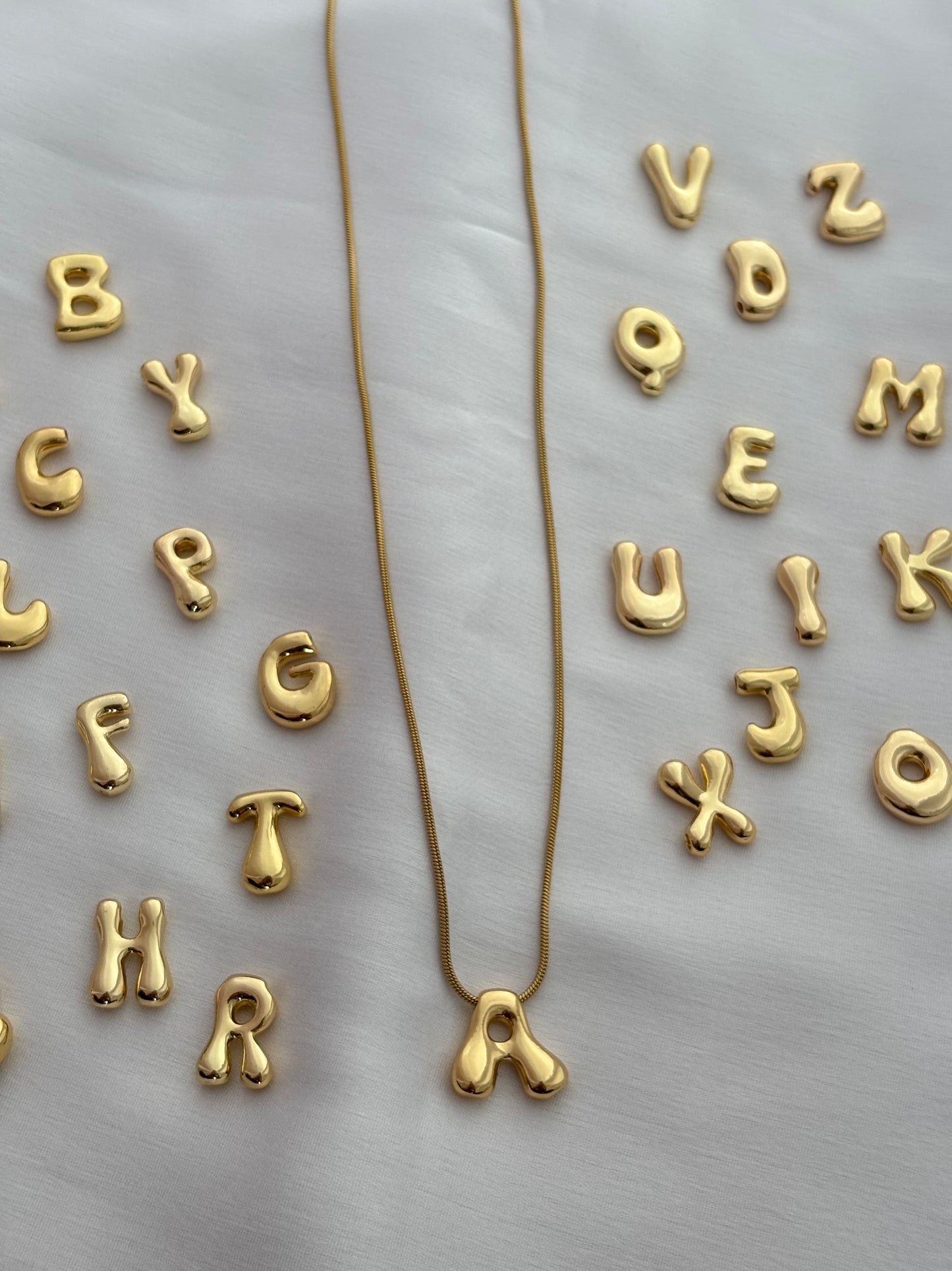 Mini Chunky Initial Necklace- Anti Tarnish