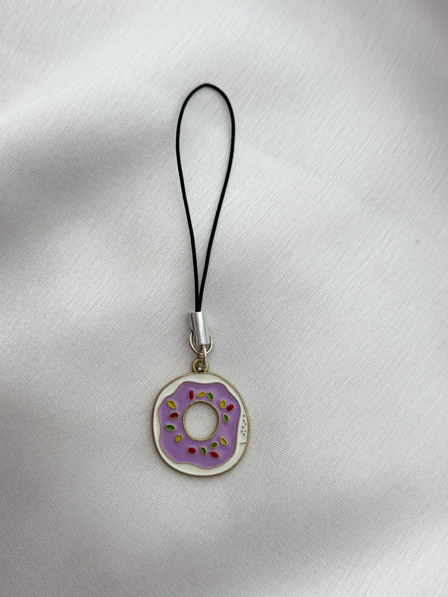 Lavender Donut Phone Charm