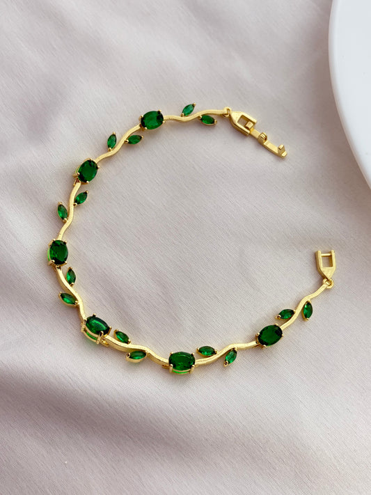 Emerald Green Vine Bracelet