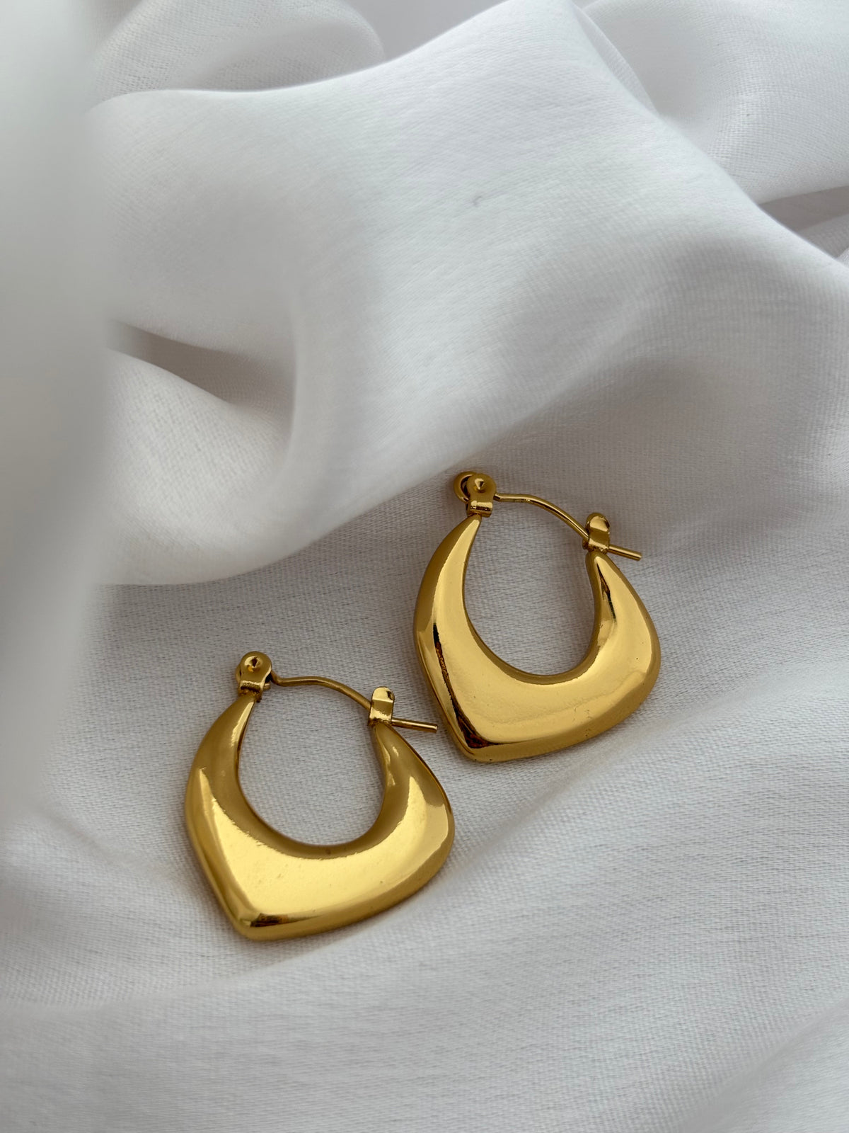 Chunky Gold Hoop AT  Earrings