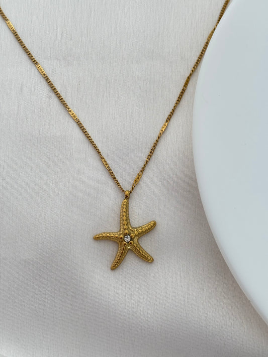 Starfish Pendant Anti Tarnish Necklace