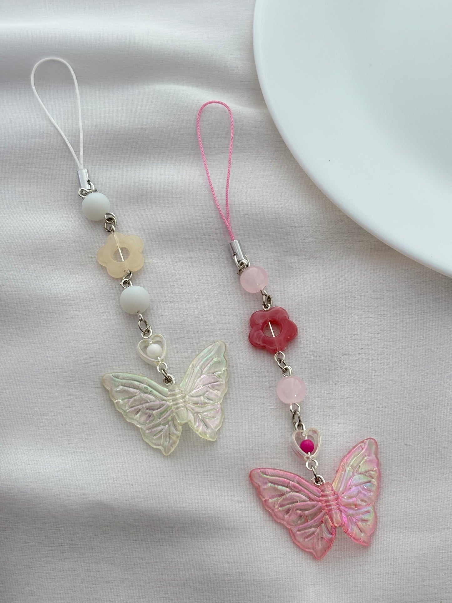 Butterfly & Flower Phone Charm