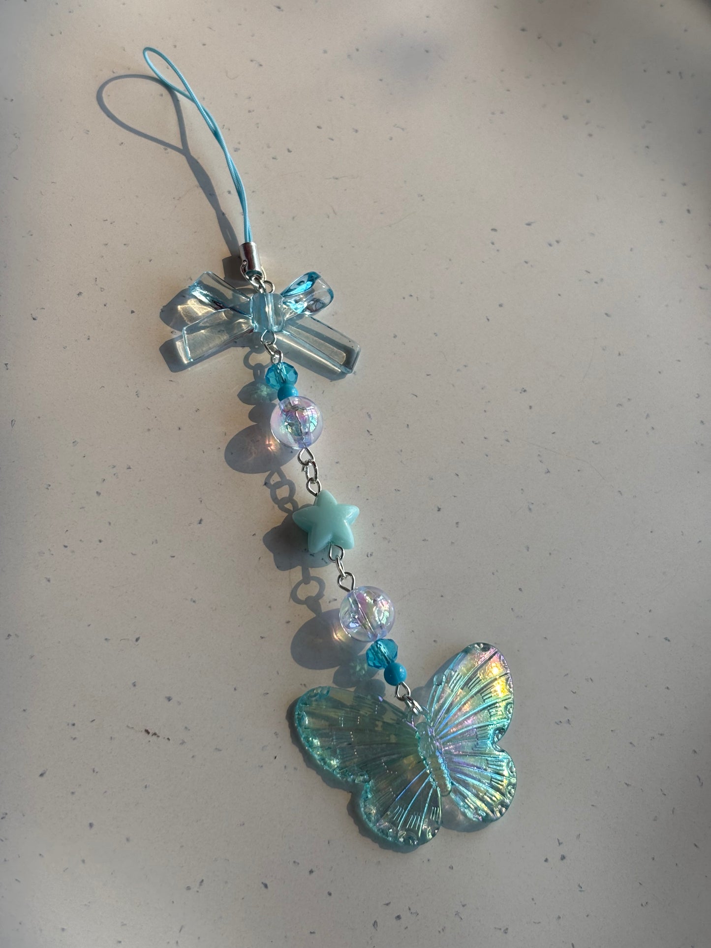 Iridescent Butterfly Phone Charms